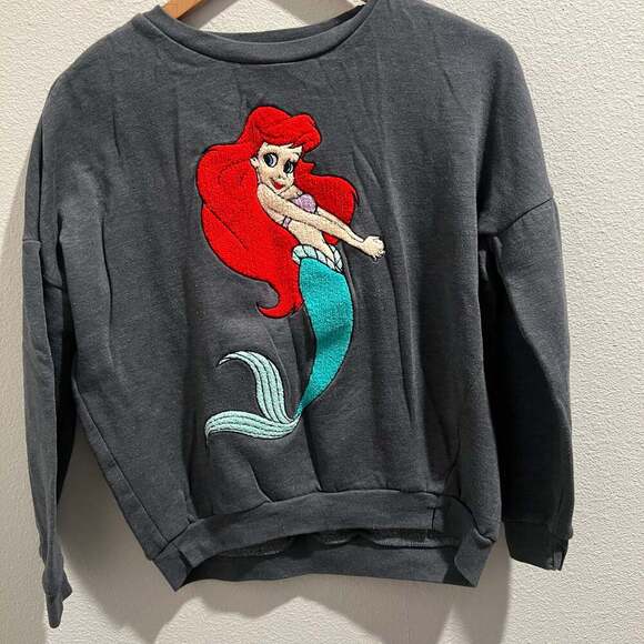 Disney Other - Disney The Little Mermaid Ariel and Flounder Girls Oversized Sweatshirt